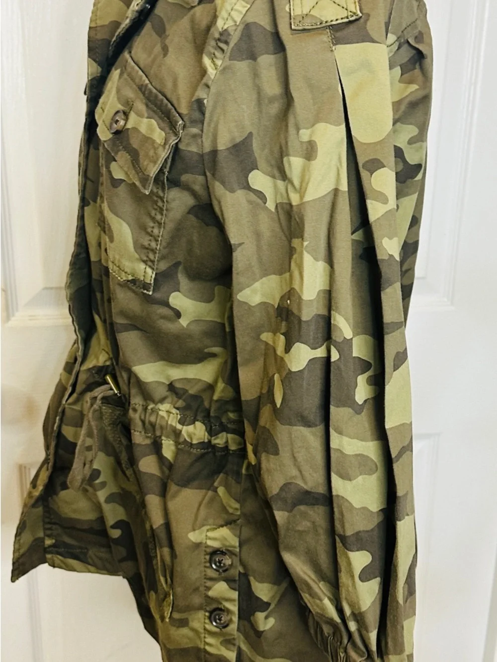 Banana Republic Jacket Women Green Camouflage Jacket Coat Size Medium